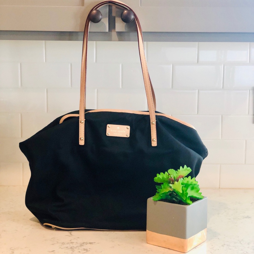 Kate Spade Black and Tan Diaper Bag